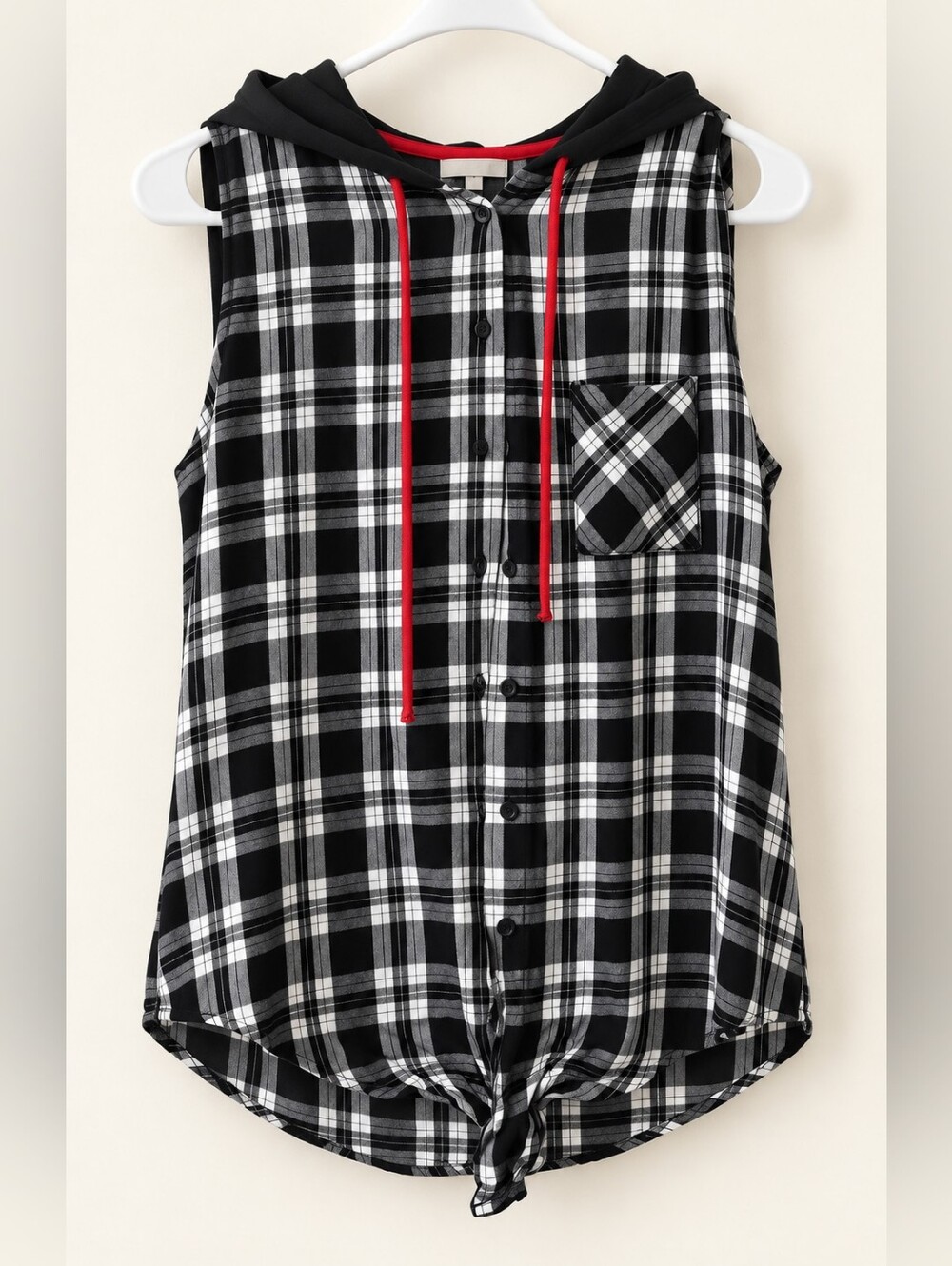 No boundaries hooded tank top